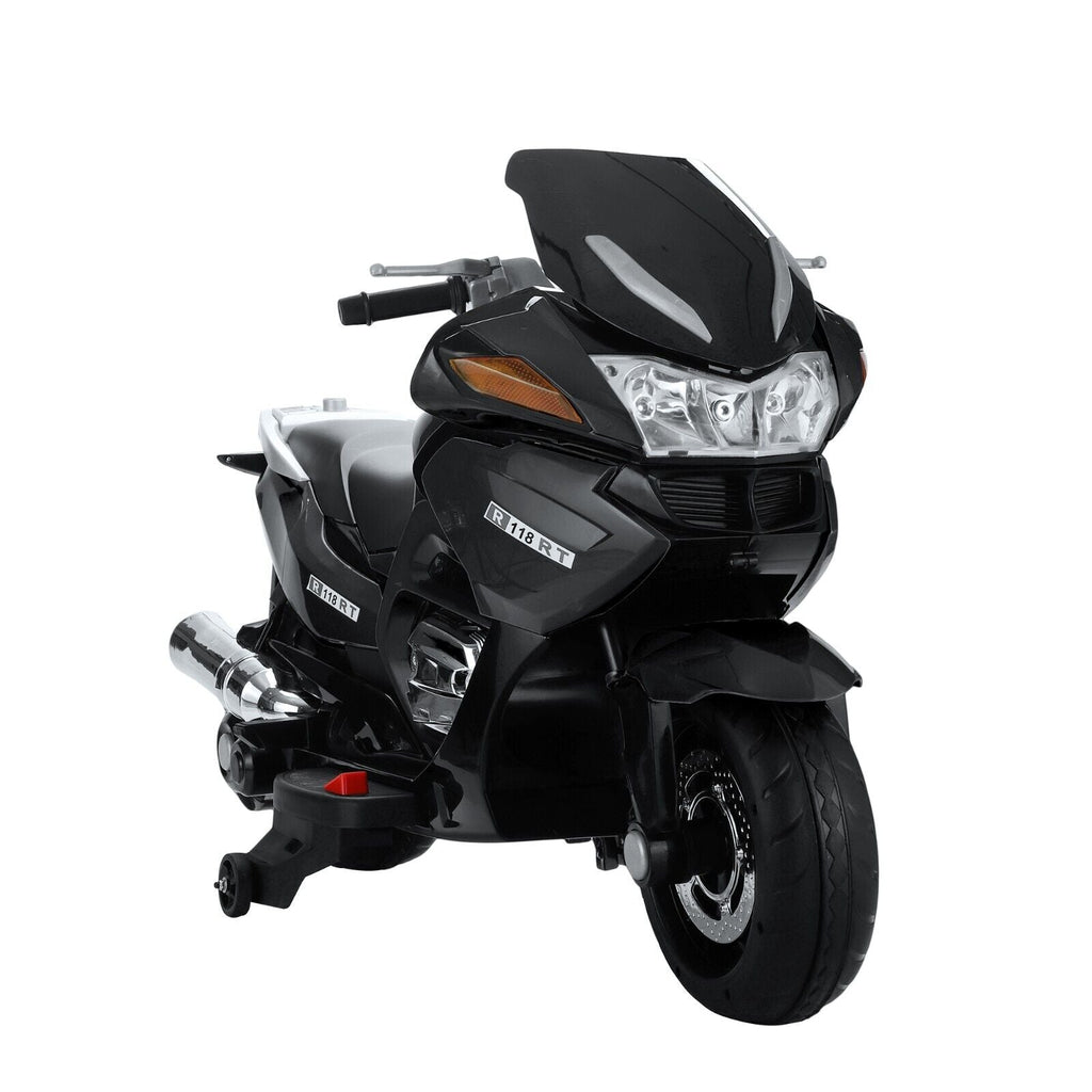 TOBBI 12V Kids Electric Motorcycle with Training Wheels - Dirt Bike Motorbike for Young Riders