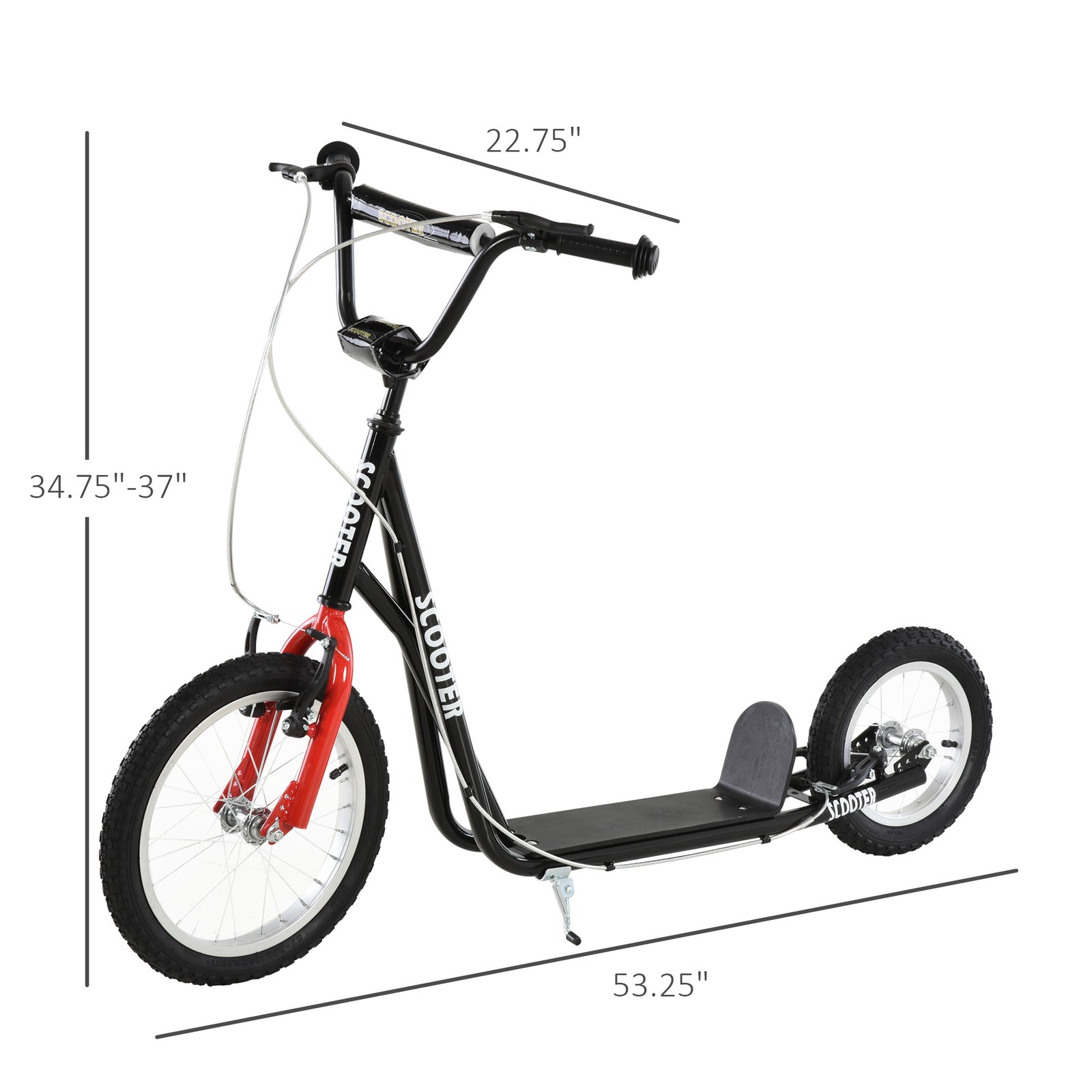 Adjustable Handlebar Kick Scooter for Youth and Teens Age 5 and Up