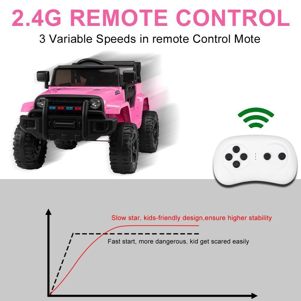 Electric Ride-On Car Truck for Kids with Remote Control and 3 Speed Options - Perfect Gift for Boys and Girls (12V)