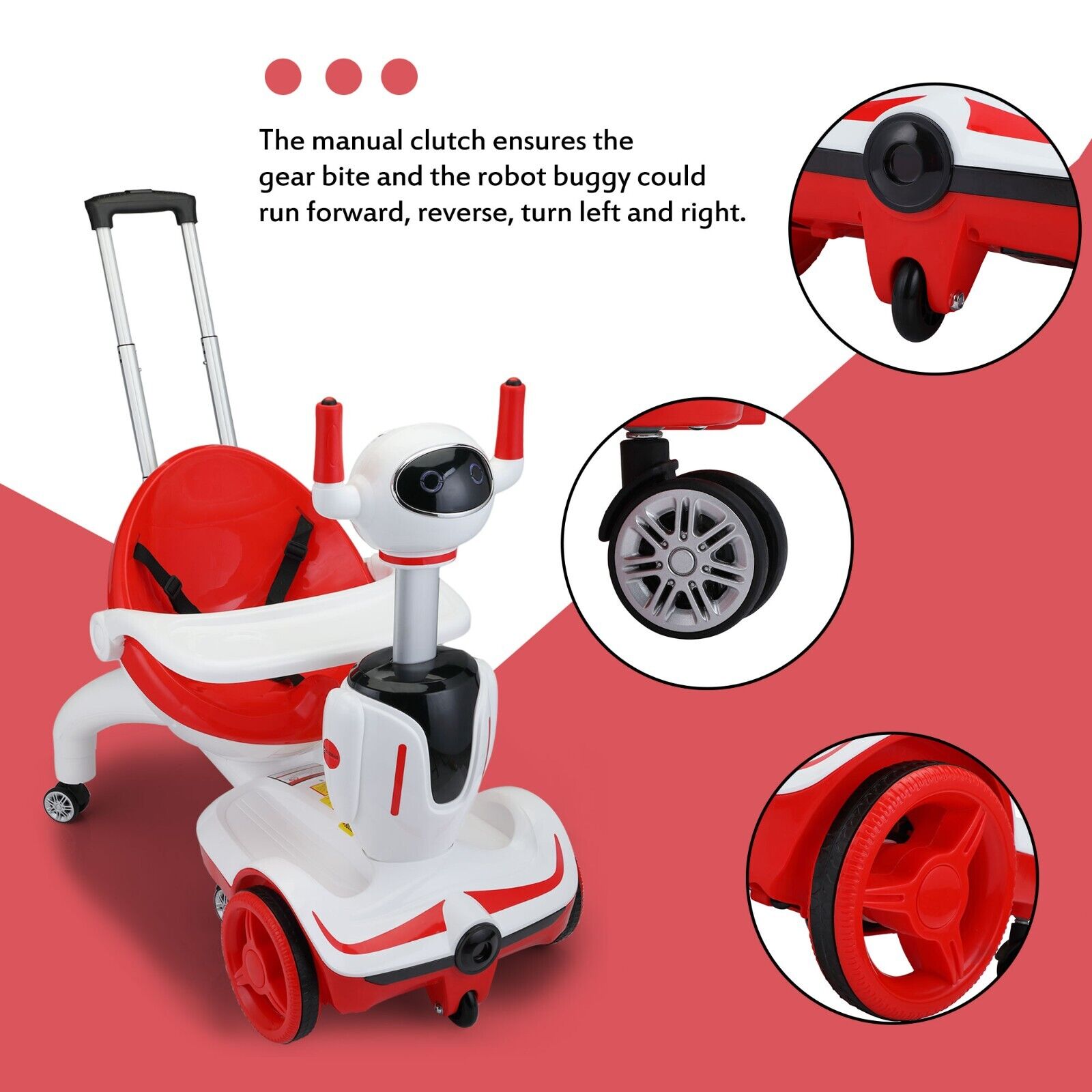 TOBBI 3-in-1 Electric Ride On Car for Kids: Transforming Robot Buggy Toy with Remote Control - Perfect Gift for Toddlers