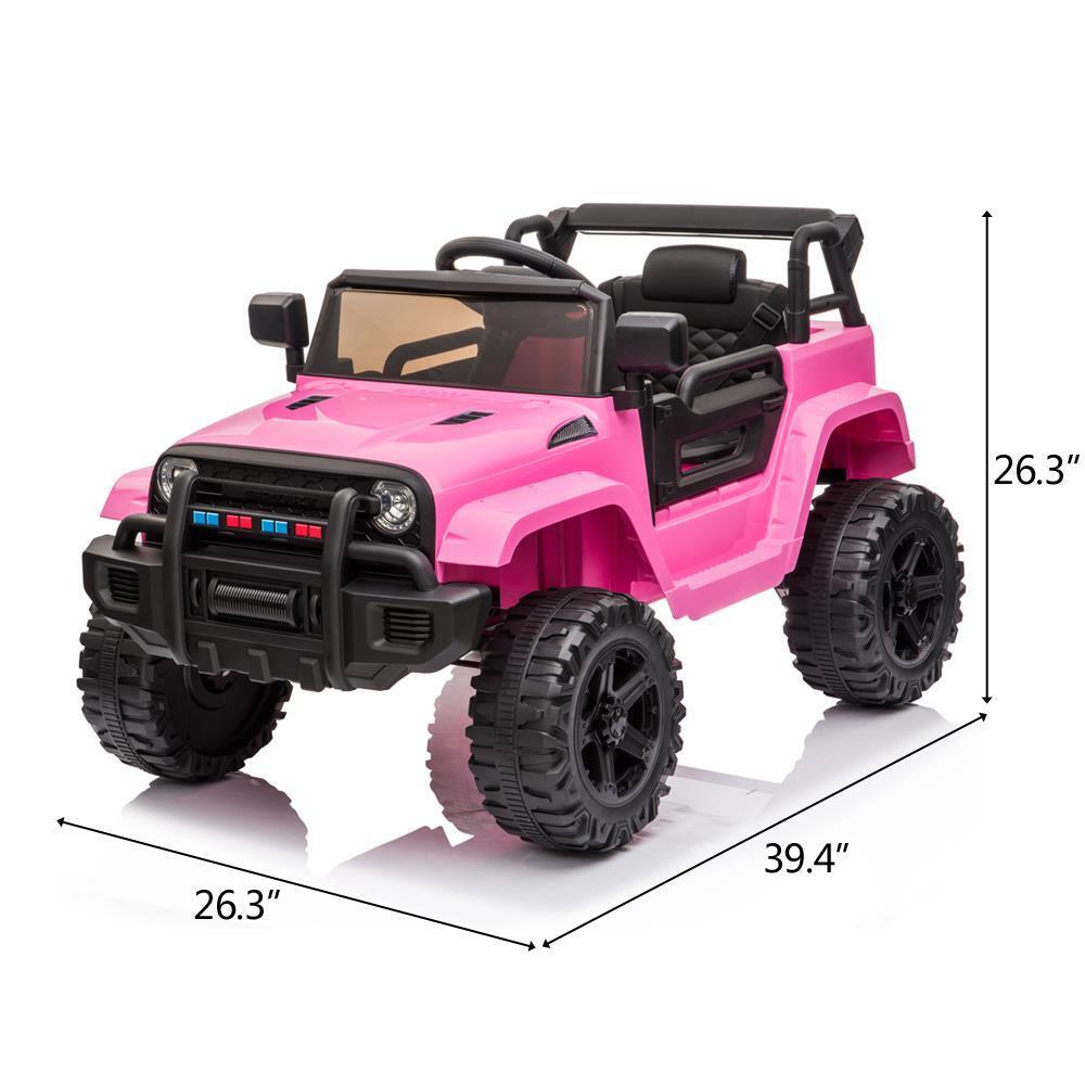Electric 3-Speed Ride-On Car for Kids with Remote Control - Pink