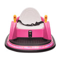 6V Pink Toddler Ride-On Bumper Car with Remote Control and 360° Spin