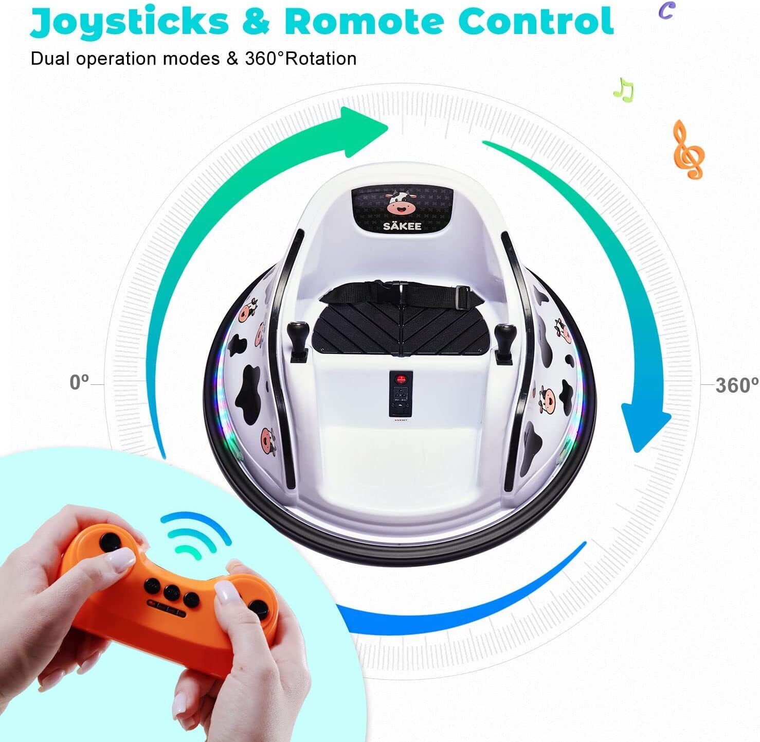 Flashing Lights Music Stickers for Electric Bumper Cars - SÄKEE Remote Control