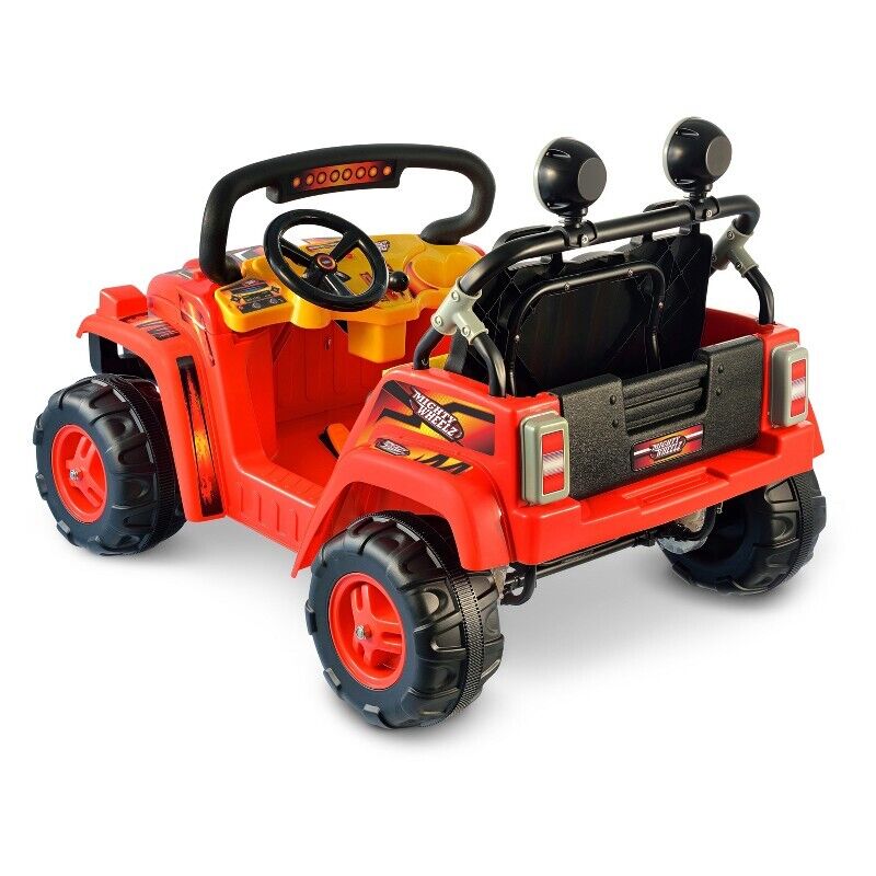 Kid Motorz 12V Mighty Wheelz 4x4 Electric Ride-On Car with Two Forward and Reverse Speed Options