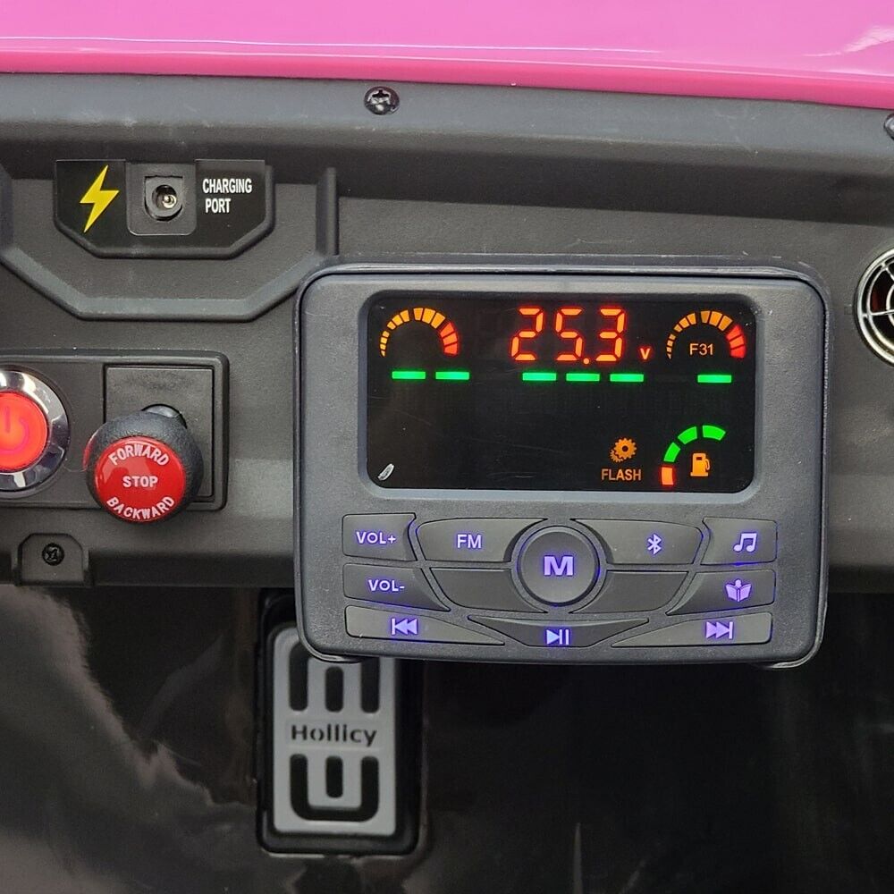 24V Children's Electric Car Off-Road Buggy 4WD UTV - Remote Control, Bluetooth - White