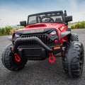 JEEP Dual Control Kids Electric Ride-On Car with Foot Pedal, LED Lights, Music Player, USB, Bluetooth