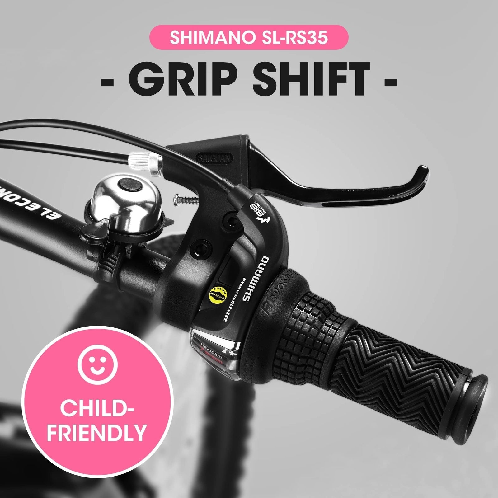 20-Inch 7-Speed Mountain Bike for Kids Ages 8-12 Boys and Girls