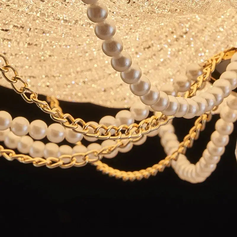 Scalloped gold crystal dimmable led ceiling light for bedroom