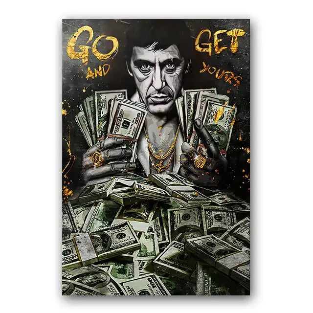 Tony montana scarface wall art print set for living room