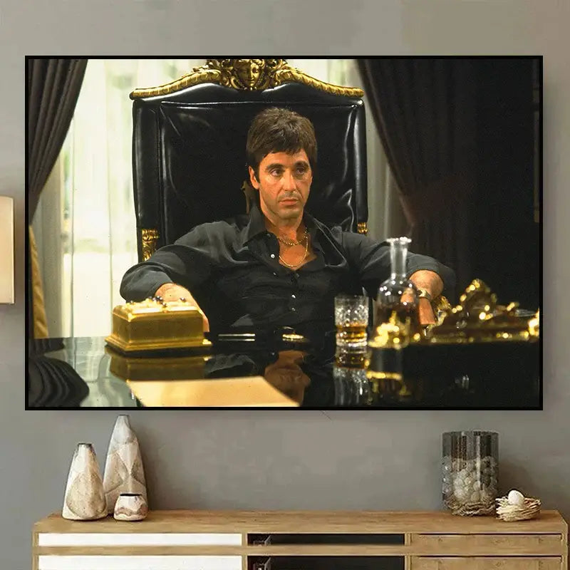 Tony montana scarface wall art print set for living room
