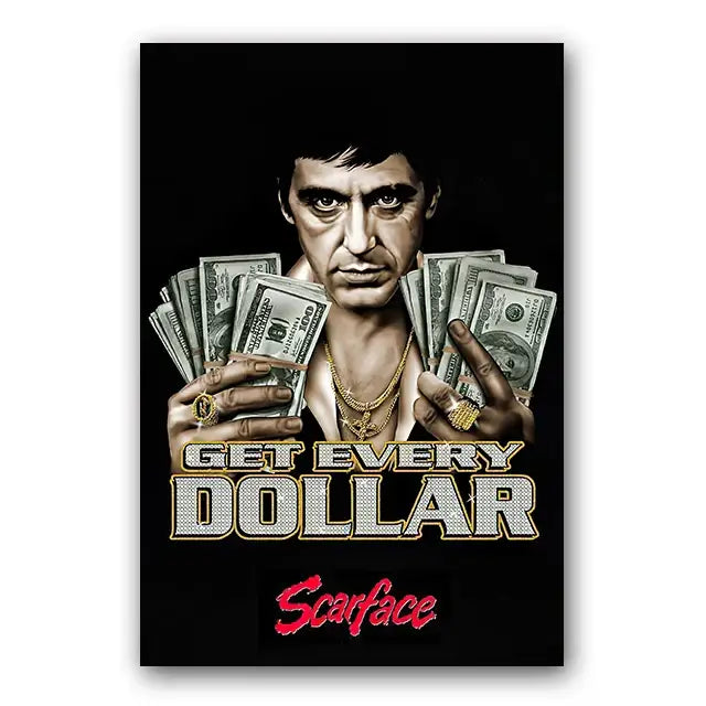Tony montana scarface wall art print set for living room
