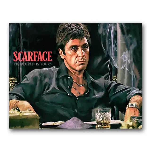 Tony montana scarface wall art print set for living room