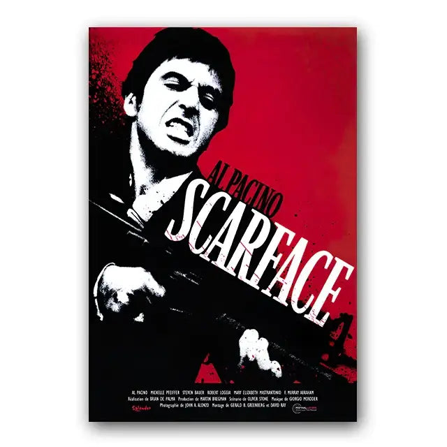 Tony montana scarface wall art print set for living room