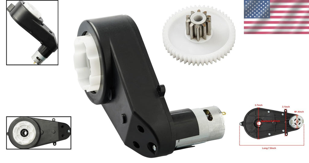 12V Seamless Gearbox Replacement for Electric Ride-On Cars 550 Motor 30000 RPM