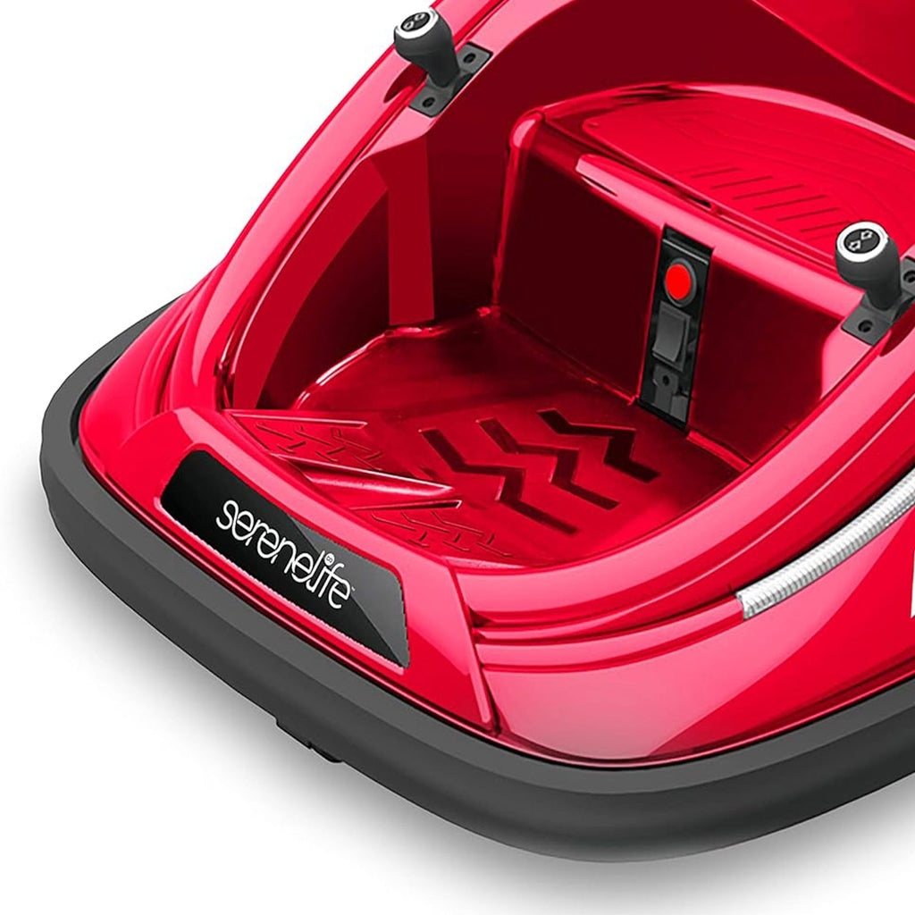 360 Degree Spinning Bumper Car with Adjustable Belt and Controls, Red