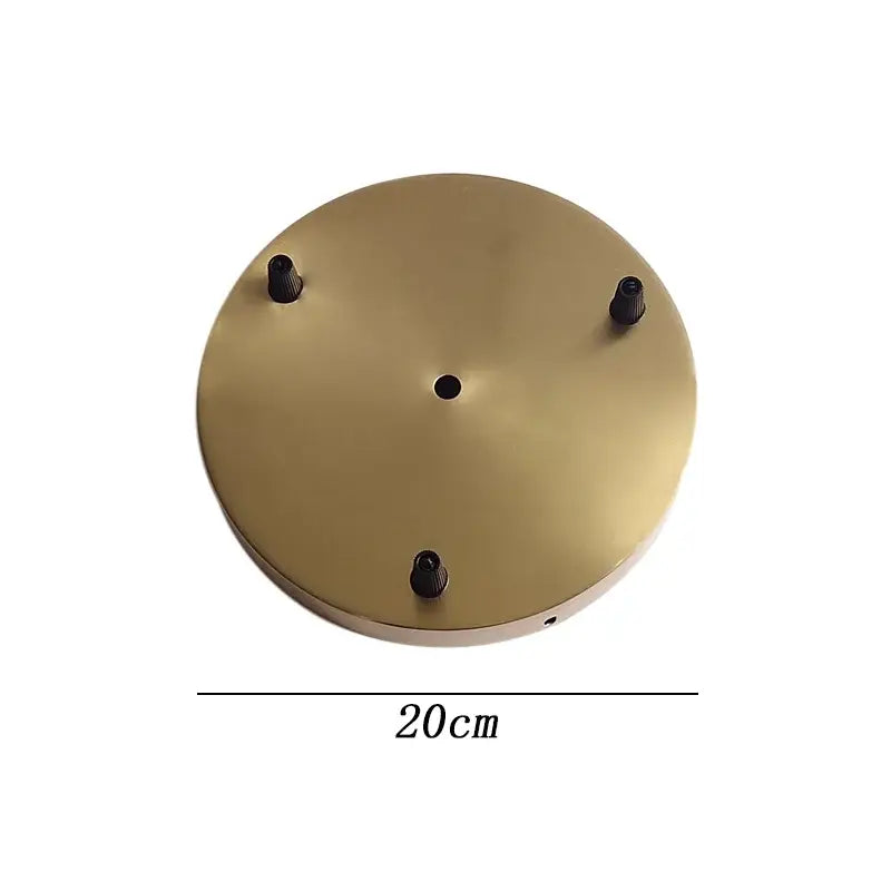 Set of 6 brushed brass ceiling plate lamp bases kitchen diy kit