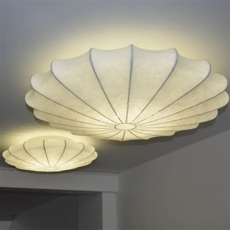 Shell shaped cream flower pendant light for dining room