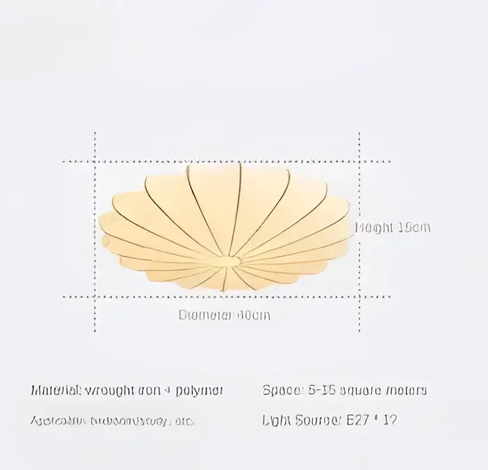Shell shaped cream flower pendant light for dining room