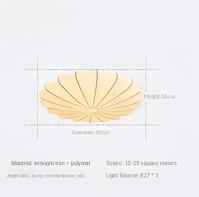 Shell shaped cream flower pendant light for dining room