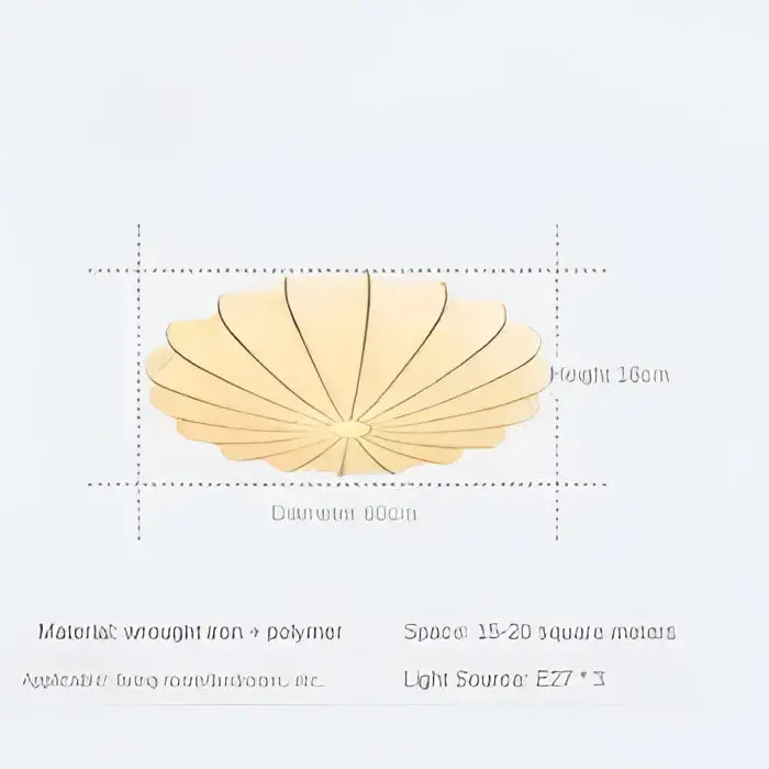 Shell shaped cream flower pendant light for dining room