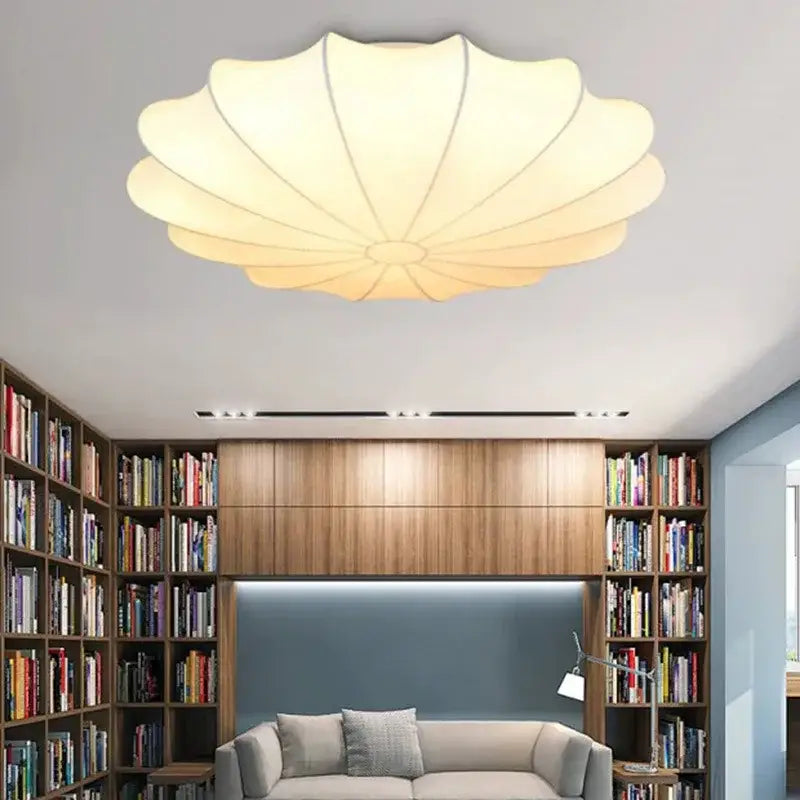 Shell shaped cream flower pendant light for dining room