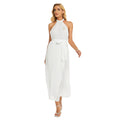Munsieur Signature Print Wrap Dress - Elegant White