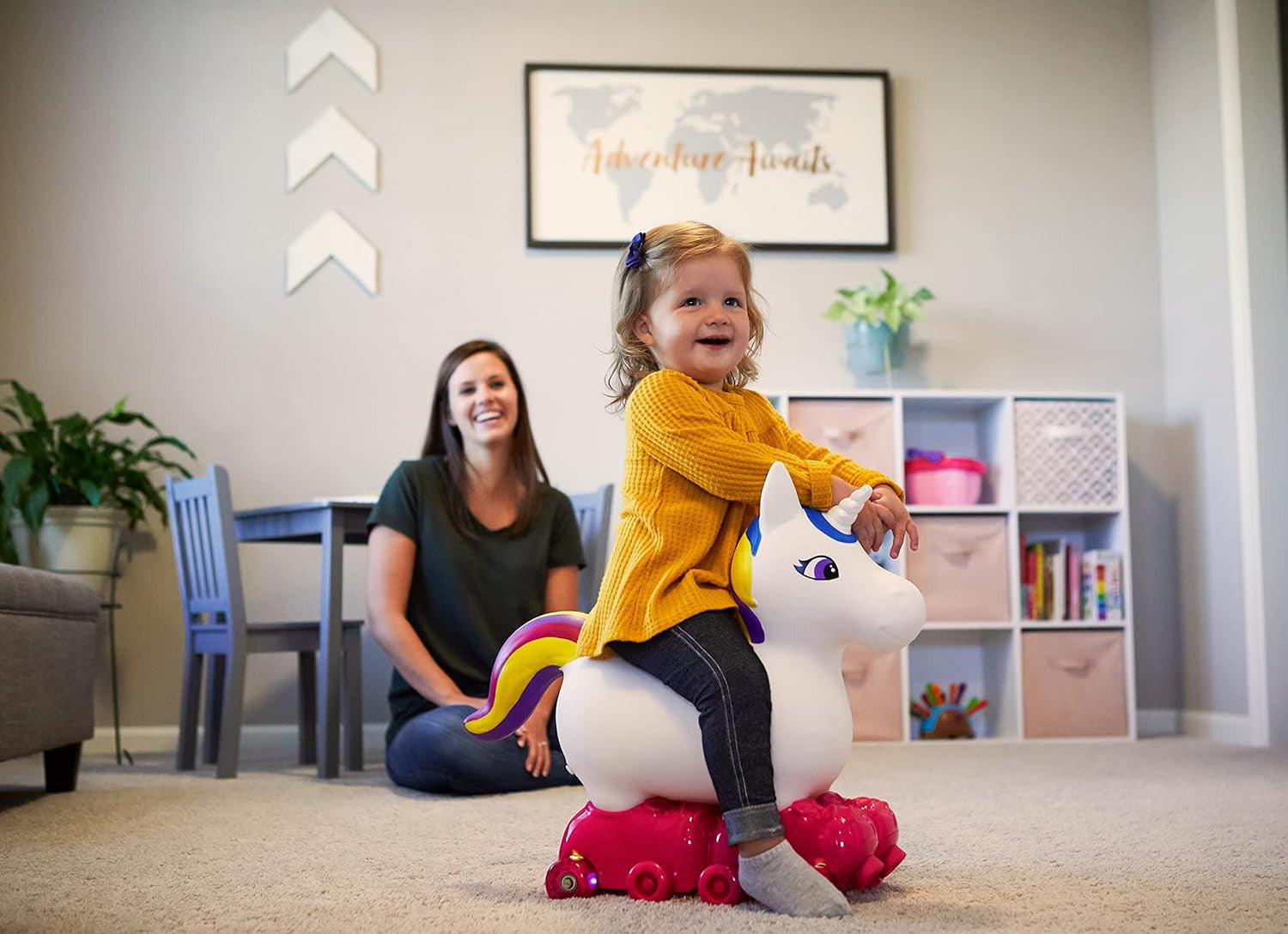 Toddler Unicorn Foot-to-Floor Ride-On Toy for Kids Ages 1-3