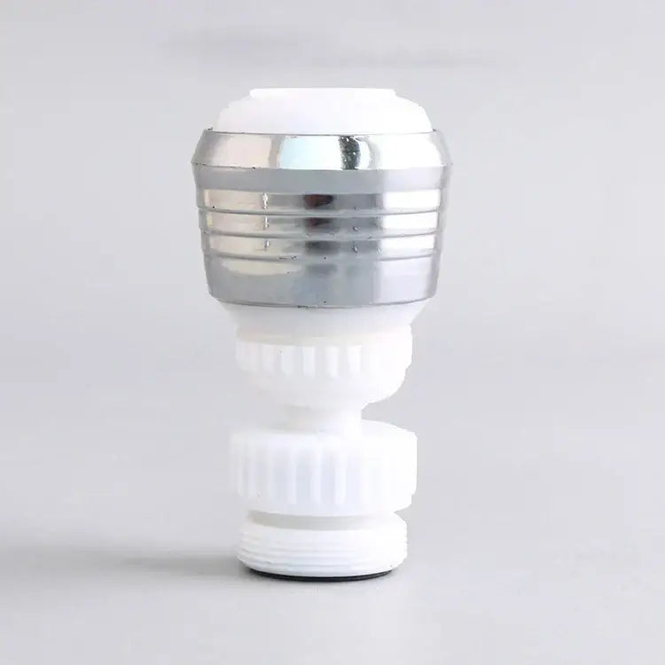 Silver and black dual mode kitchen faucet aerator rotating nozzle