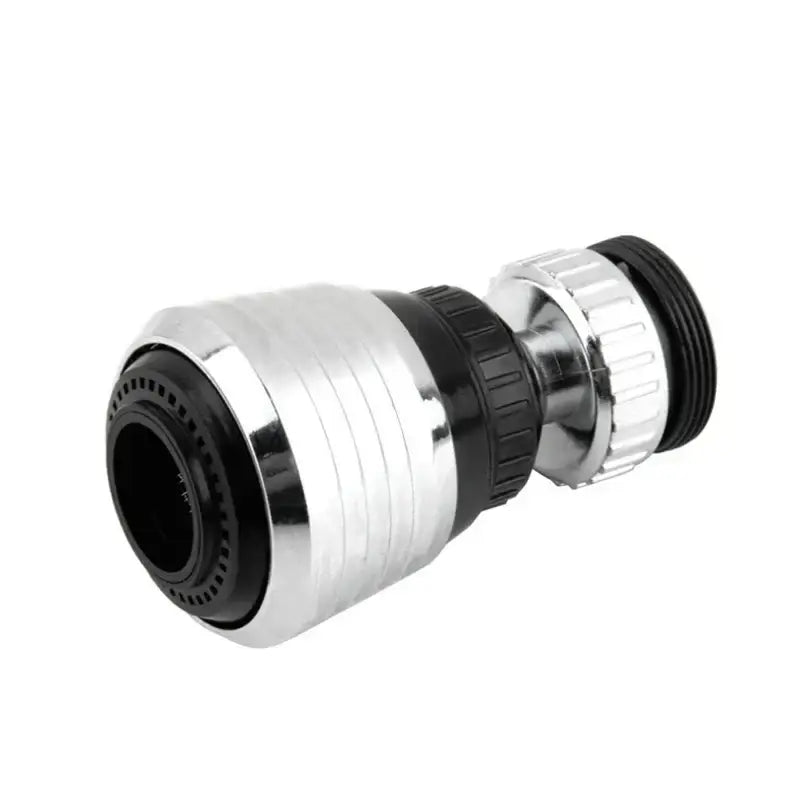 Silver and black dual mode kitchen faucet aerator rotating nozzle