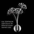 Silver crystal dandelion led floor lamp for living room bedroom