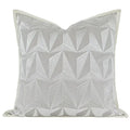 Silver geometric embroidery pillow cover living room luxe cushion