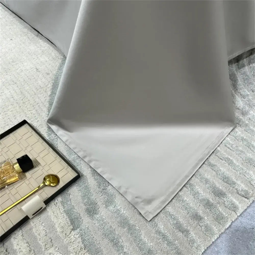 Silver gray 1200tc embroidery egyptian cotton bedding set bedroom