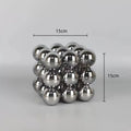 Silver magnetic crystal glass ball stack blocks living room decor