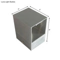 Silver rectangular metallic wall mount light bedroom multicolor led