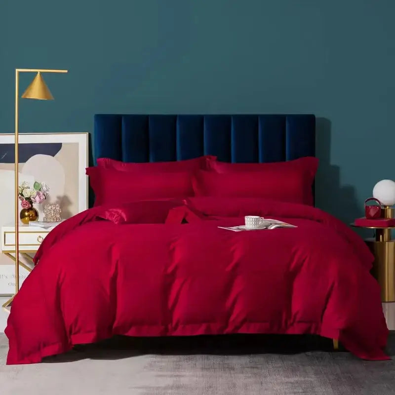 Silver satin egyptian cotton bedding set bedroom luxury 1000tc