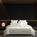 Silver satin egyptian cotton bedding set bedroom luxury 1000tc