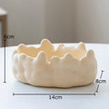 Silver textured ceramic bubble clouds ashtray – office smoking accessory