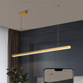 Simplicity led gold rectangular pendant light for dining room