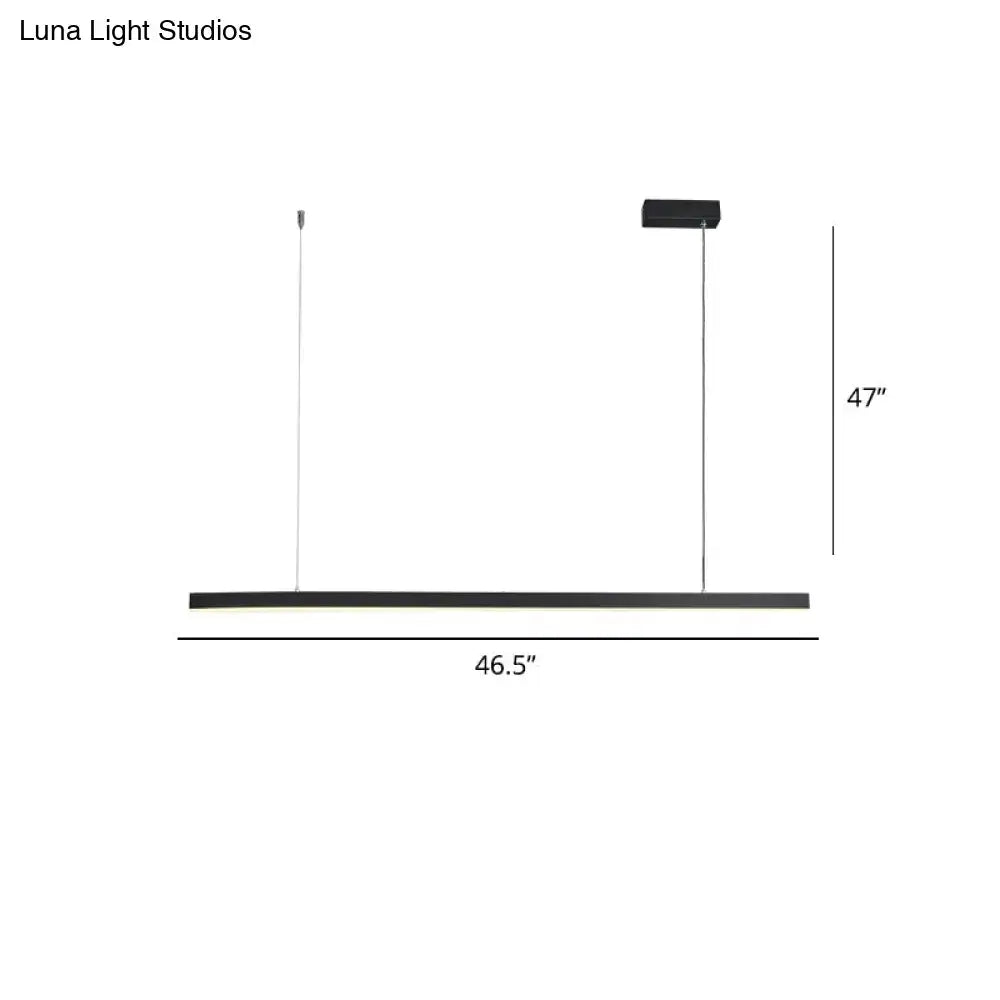 Simplicity led gold rectangular pendant light for dining room