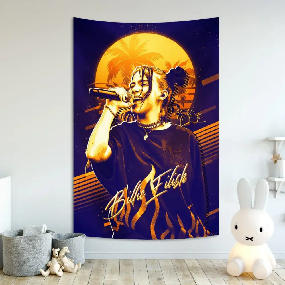 Singer tapestry banner bedroom wall hanging art decor