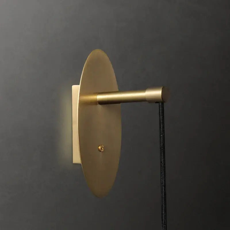 Sleek brass and crystal led wall light for bedroom living room