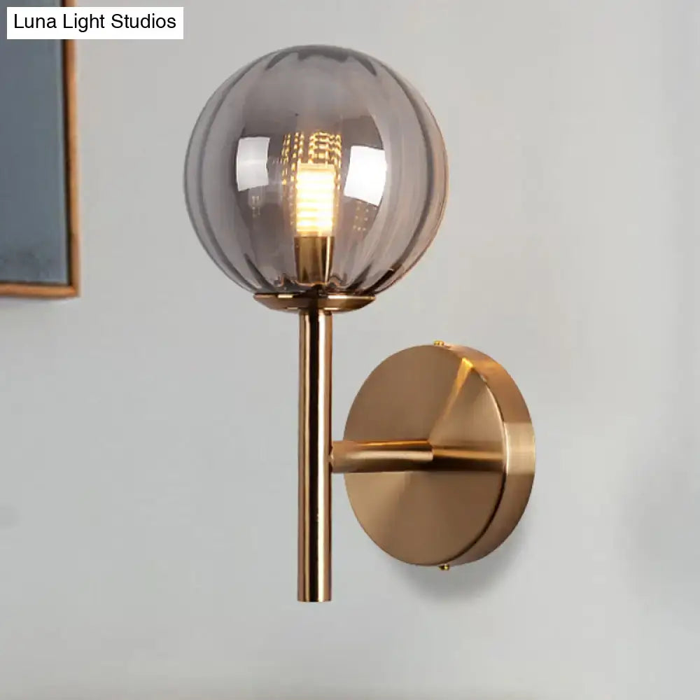 Sleek round wall lighting in red green & amber – bedroom sconce light