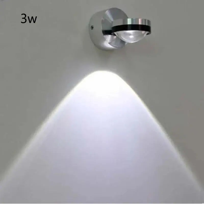 Sleek silver & black crystal led wall light living room sconce