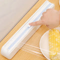 Sleek white cling film dispenser cutter – kitchen food wrap box