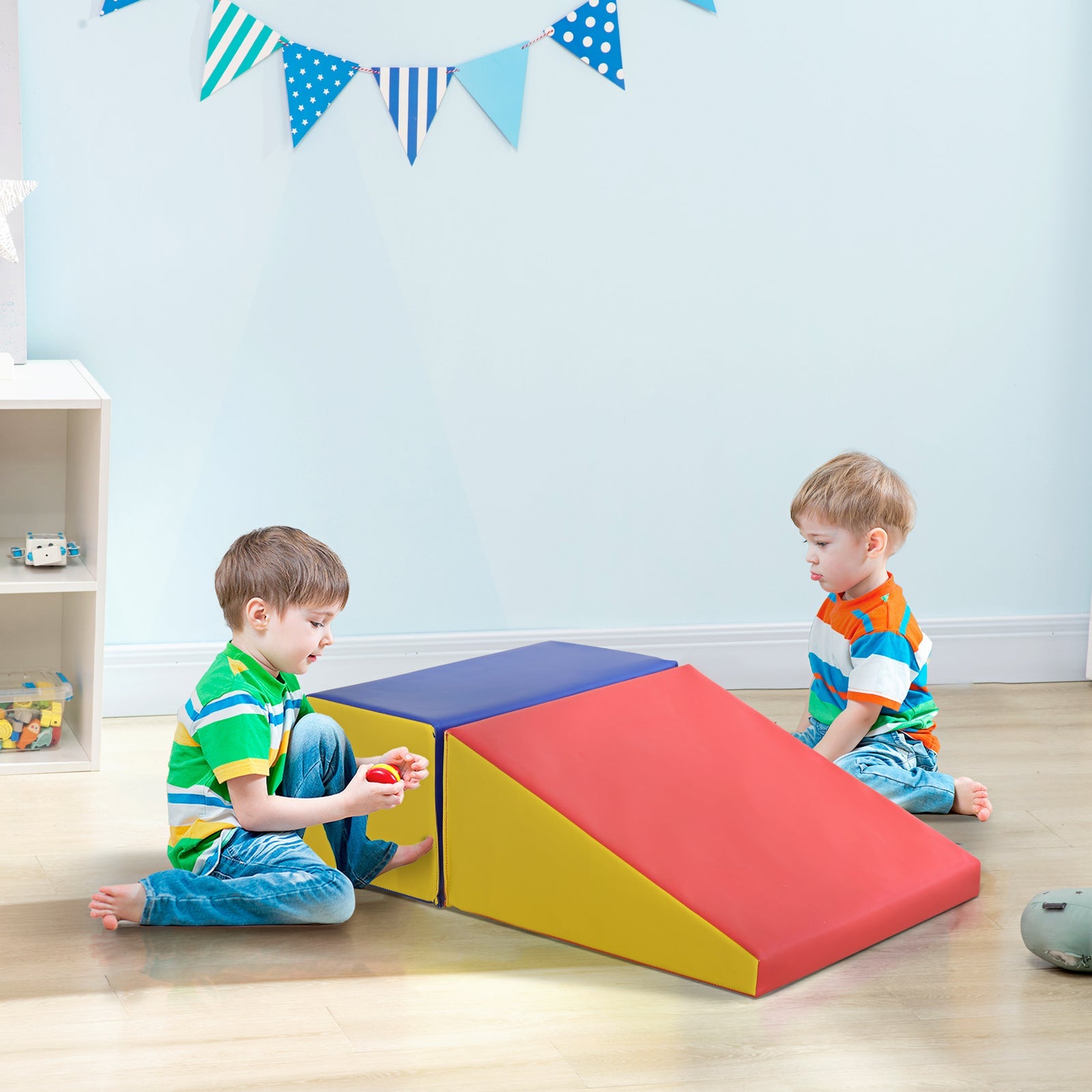 2-Piece Soft Foam Climb and Crawl Activity Playset for Kids