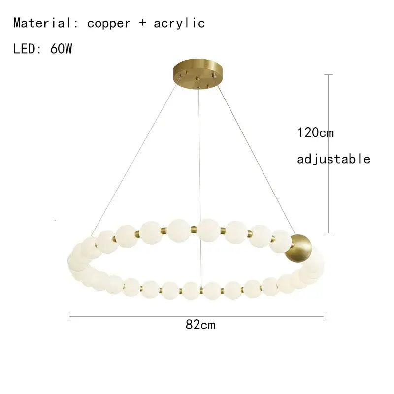 Spiral brass led chandelier with frosted acrylic dining room light