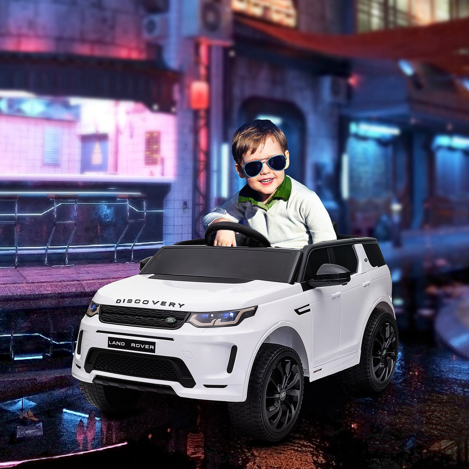 12V Kids Electric Ride-On Car with Remote Control, Soft Start, and LED Lights