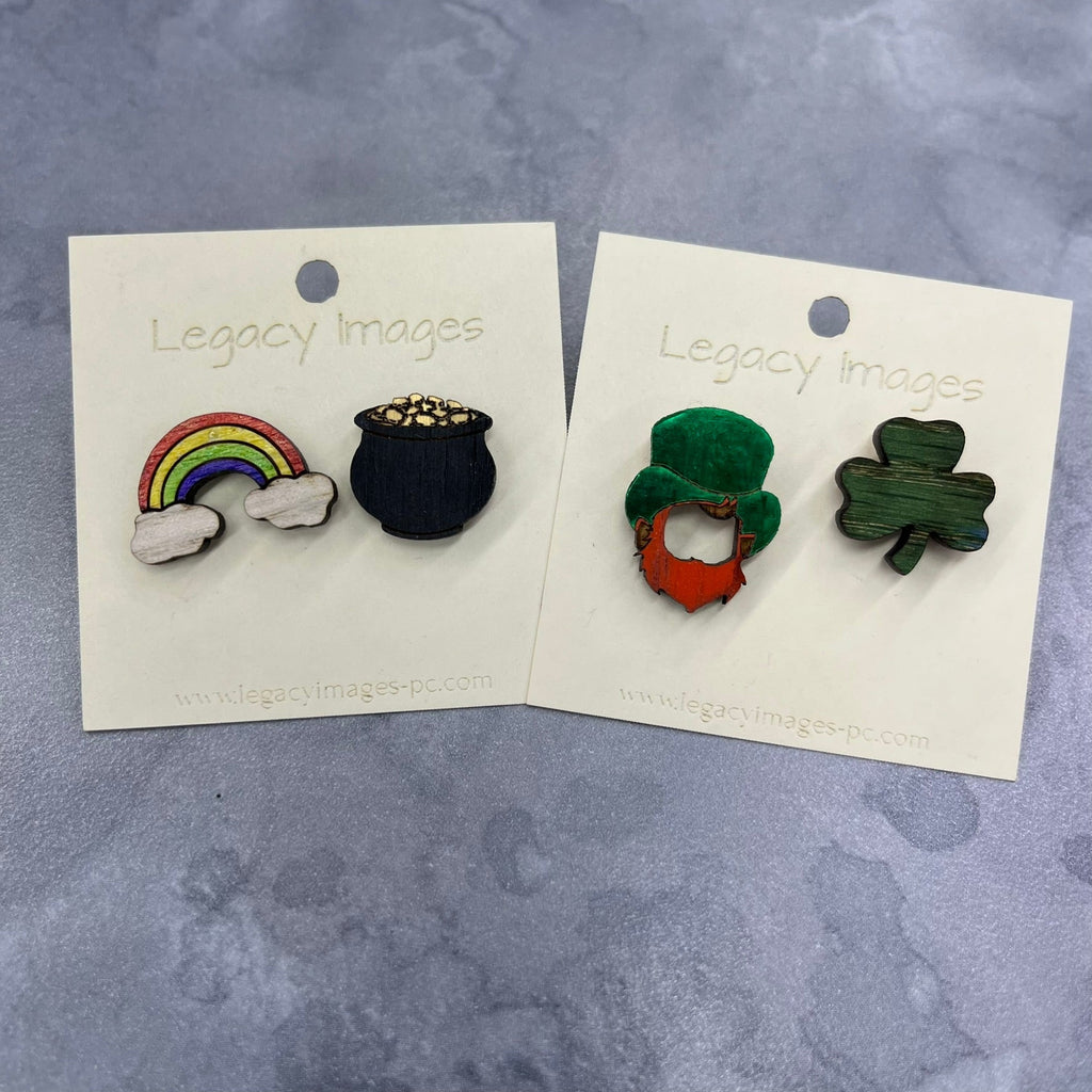 St. Patrick's Day Rainbow & Pot of Gold Earring Set