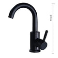 Modern brushed stainless steel bathroom sink faucet