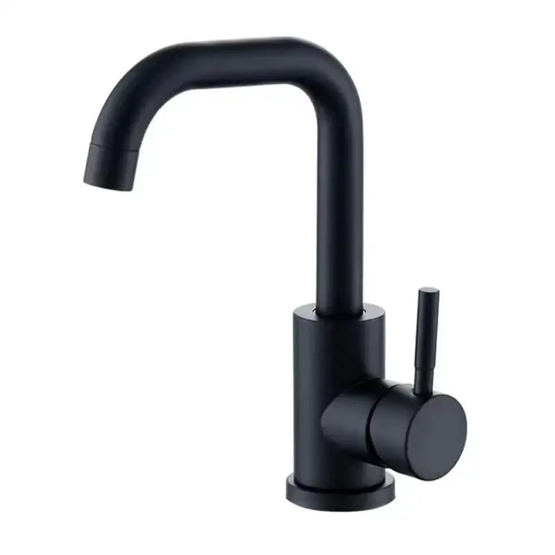 Modern brushed stainless steel bathroom sink faucet